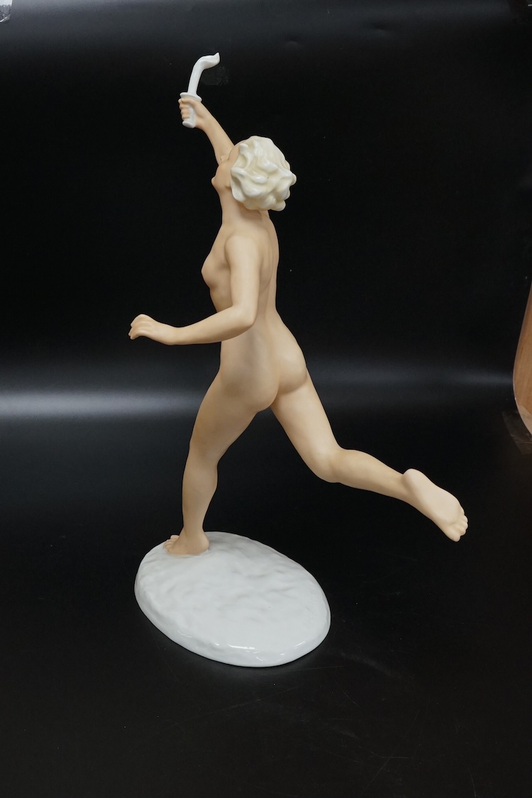 A German porcelain 'Olympics' figurine, 38cm high